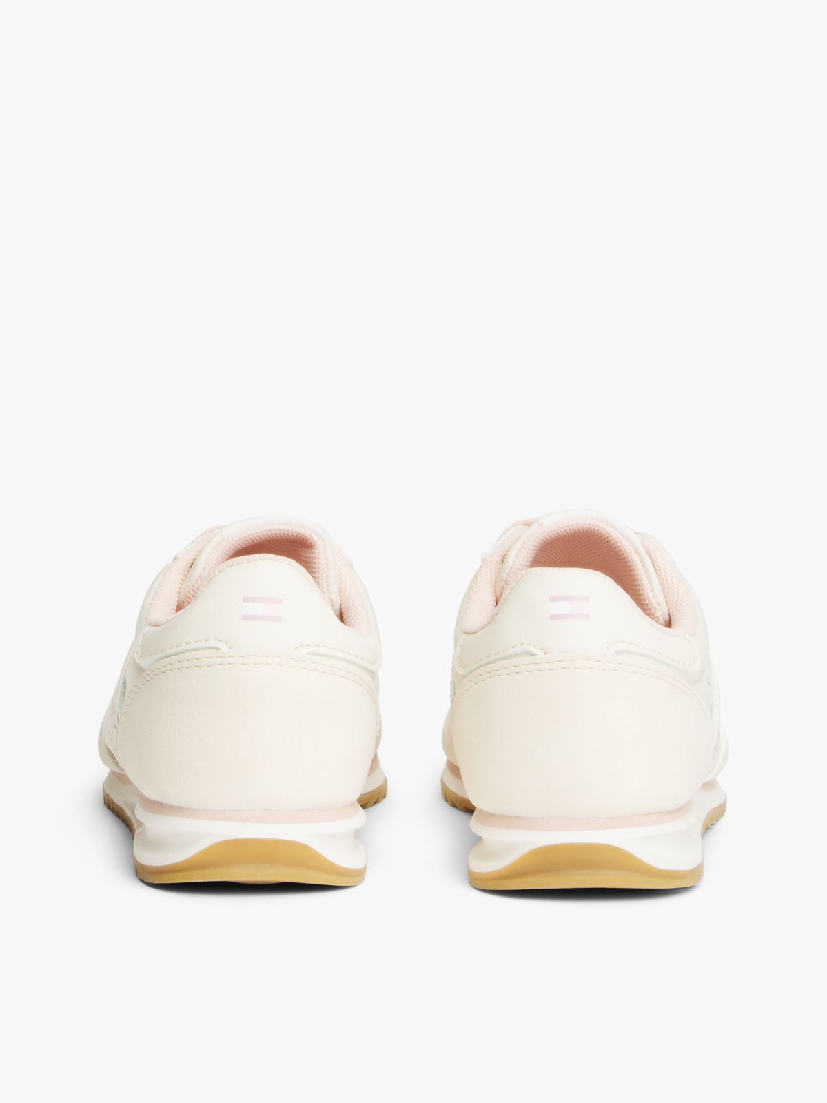 Logo Serrated Trainers — Beige