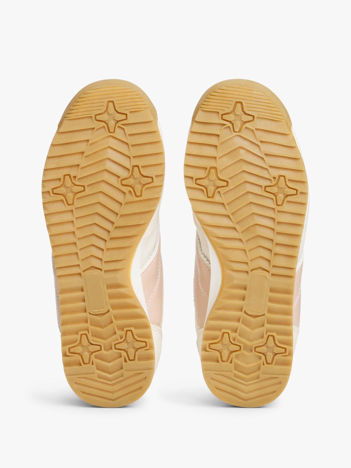 Logo Serrated Trainers — Beige