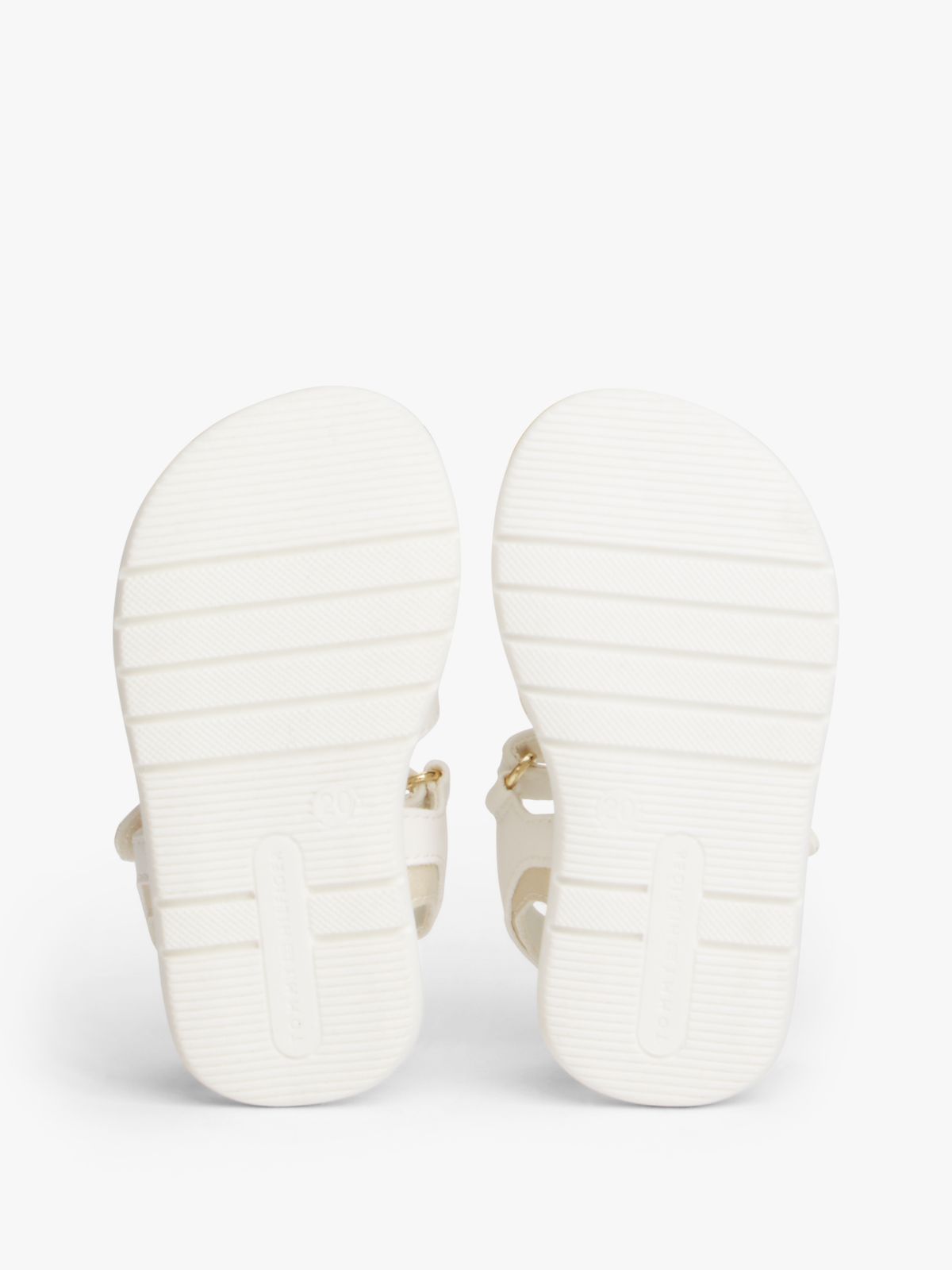 TH Monogram Hook And Loop Sandals — White