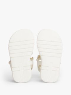 TH Monogram Hook And Loop Sandals — White 5