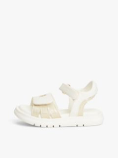 TH Monogram Hook And Loop Sandals — White 7