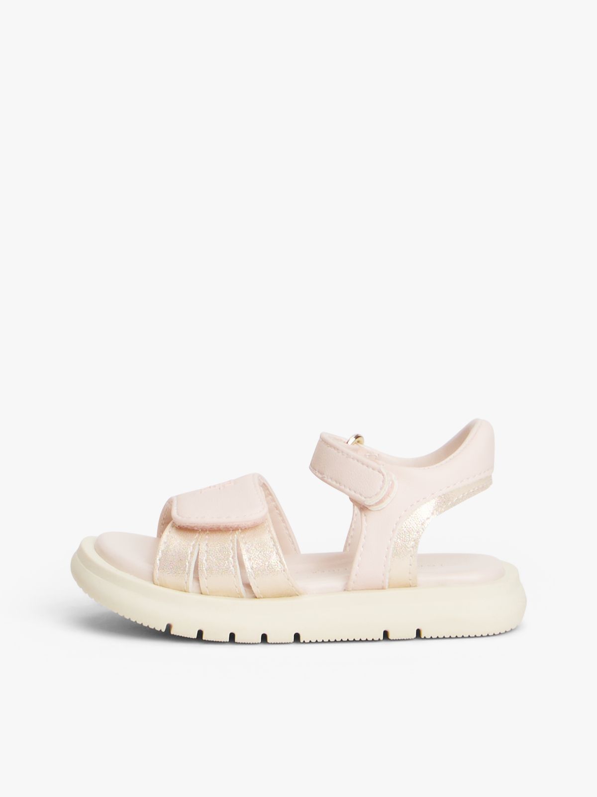 TH Monogram Hook And Loop Sandals — Pink