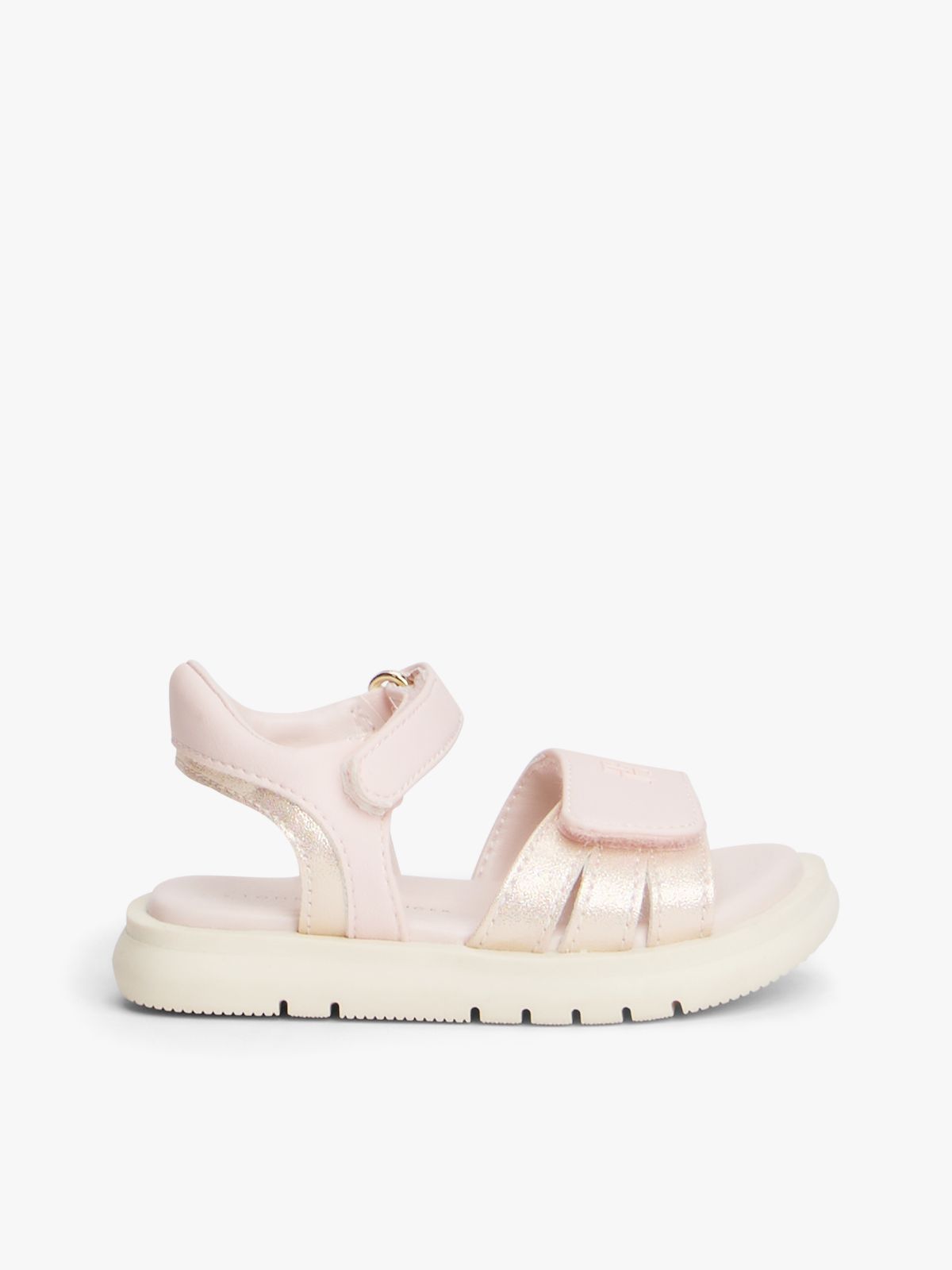 TH Monogram Hook And Loop Sandals — Pink