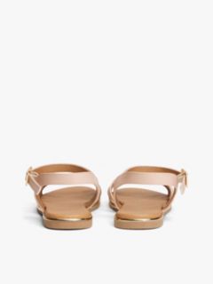 TH Monogram Metallic Trim Sandals — Pink 4