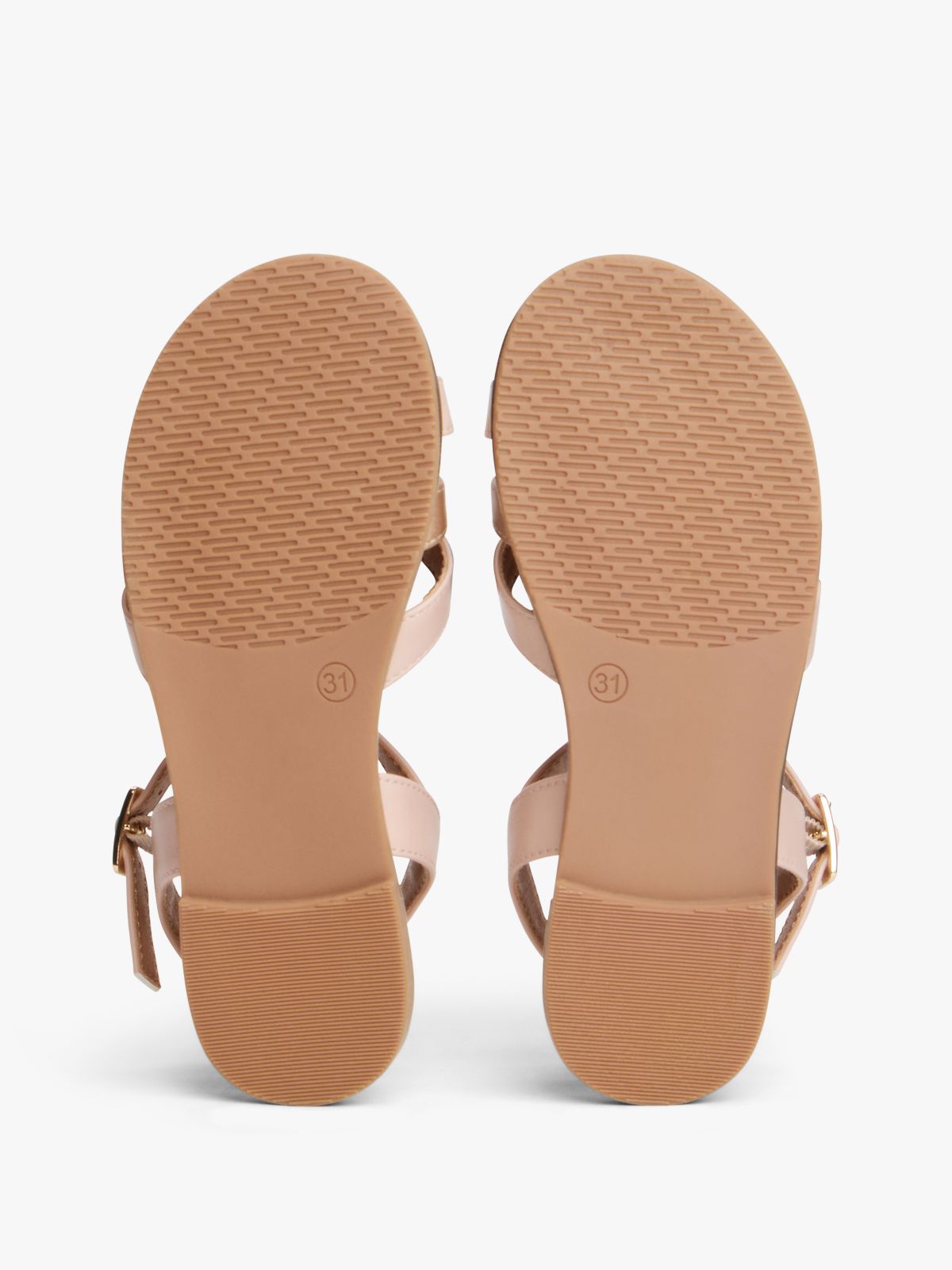 TH Monogram Metallic Trim Sandals — Pink