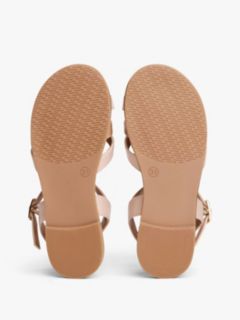 TH Monogram Metallic Trim Sandals — Pink 5