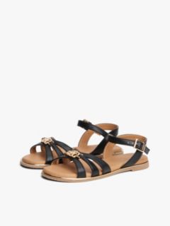 TH Monogram Metallic Trim Sandals — Black 2