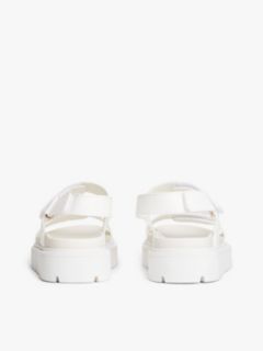 Chunky Cleat Hook And Loop Sandals — White 4