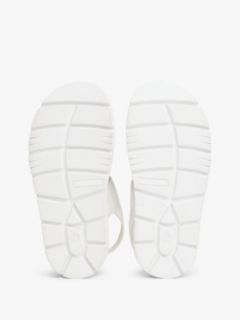 Chunky Cleat Hook And Loop Sandals — White 5