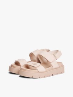 Chunky Cleat Hook And Loop Sandals — Pink 2