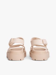 Chunky Cleat Hook And Loop Sandals — Pink 4