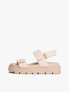 Chunky Cleat Hook And Loop Sandals — Pink 7