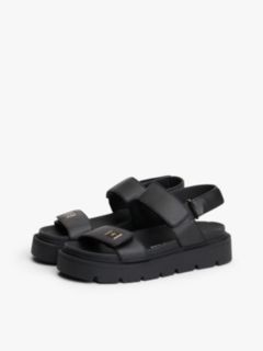 Chunky Cleat Hook And Loop Sandals — Black 2