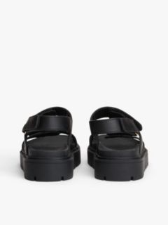 Chunky Cleat Hook And Loop Sandals — Black 4