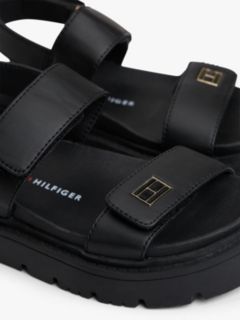 Chunky Cleat Hook And Loop Sandals — Black 6