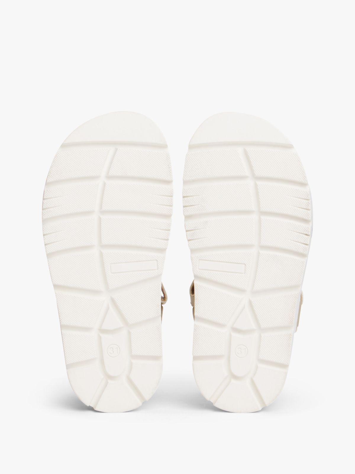 Metallic Cleat Hook And Loop Sandals — Gold