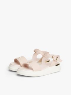 TH Monogram Strap Metallic Trim Sandals — Pink 2