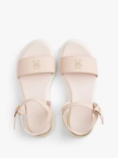 TH Monogram Strap Metallic Trim Sandals — Pink 3