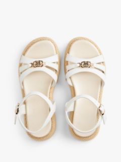 Jute TH Monogram Platform Sandals — White 3