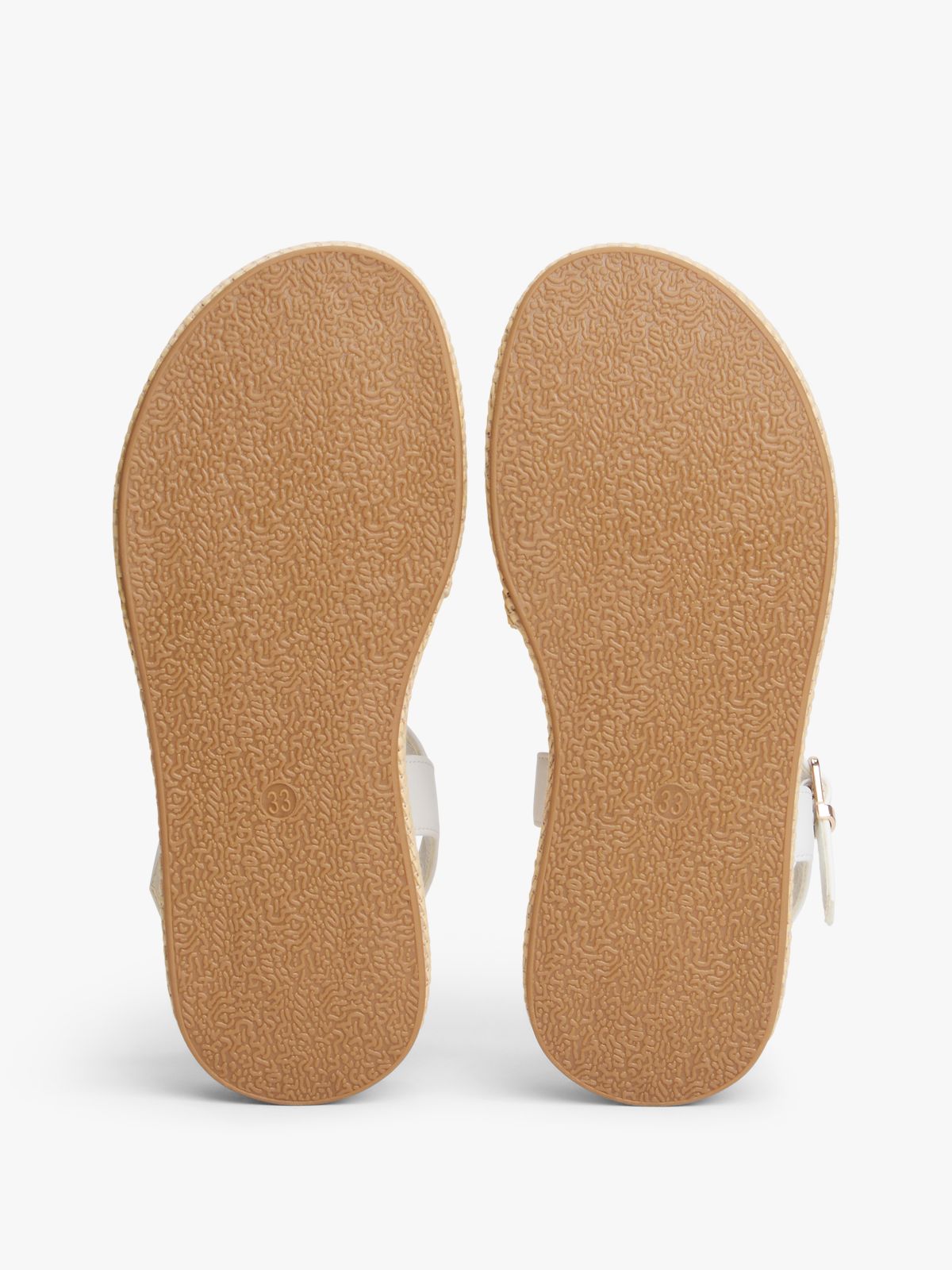 Jute TH Monogram Platform Sandals — White