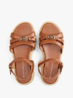 Jute TH Monogram Platform Sandals — Brown 3