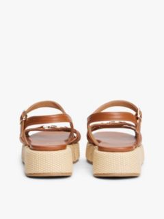 Jute TH Monogram Platform Sandals — Brown 4