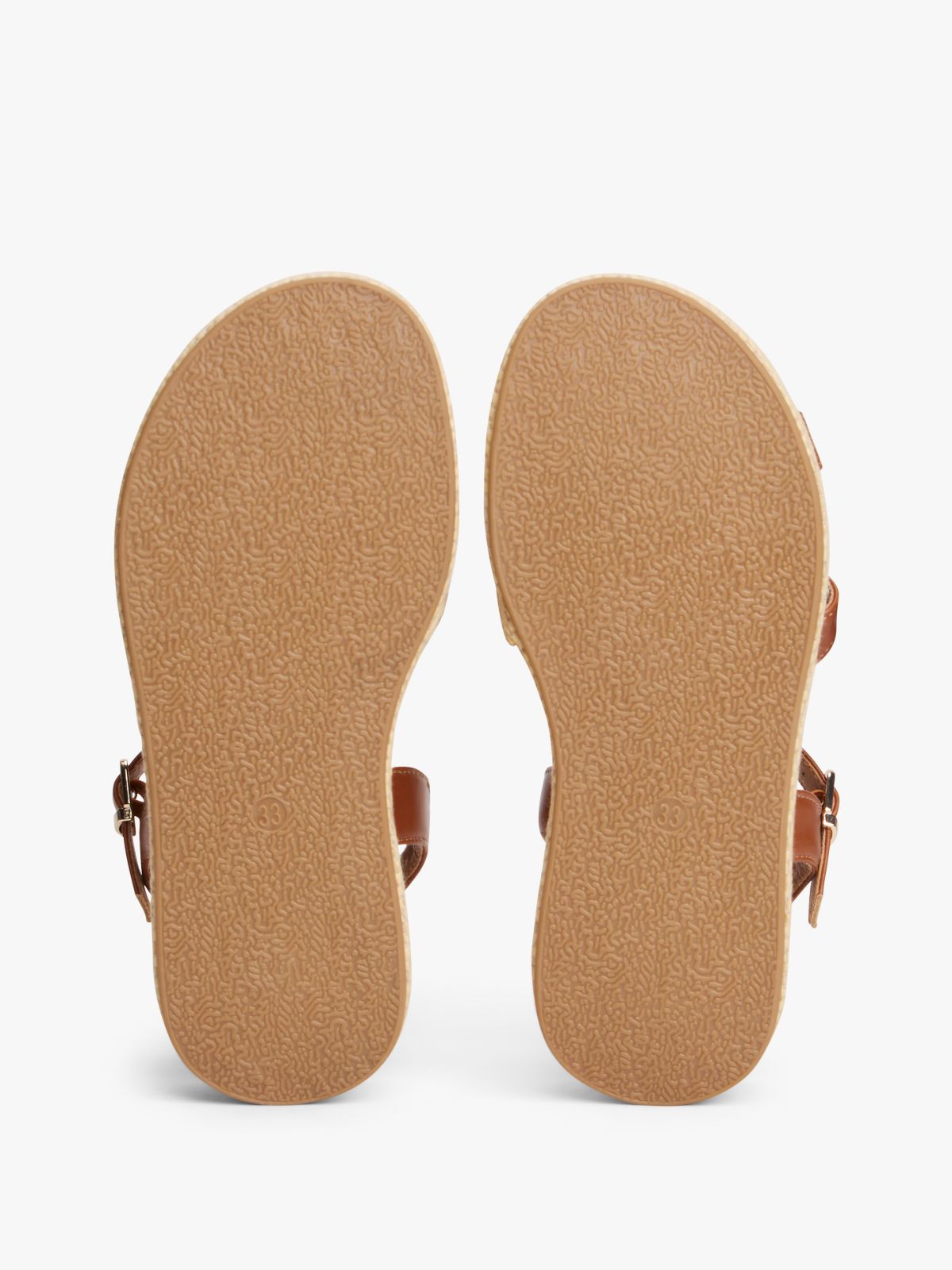 Jute TH Monogram Platform Sandals — Brown