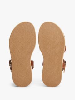 Jute TH Monogram Platform Sandals — Brown 5