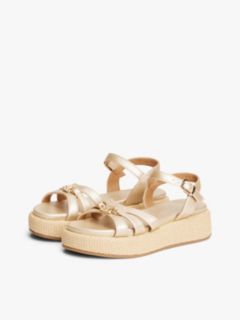 Jute TH Monogram Shiny Sandals — Gold 2