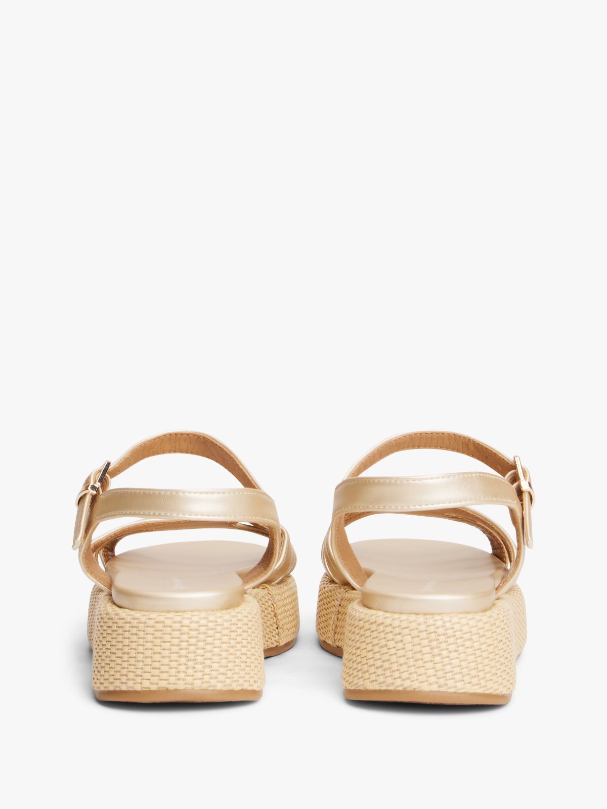 Jute TH Monogram Shiny Sandals — Gold