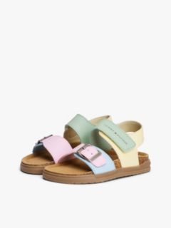 Colour-Blocked Hook And Loop Sandals — Multi 2