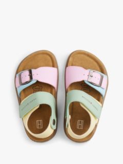 Colour-Blocked Hook And Loop Sandals — Multi 3