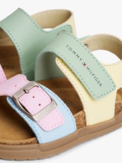 Colour-Blocked Hook And Loop Sandals — Multi 6