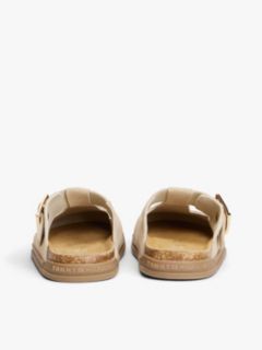 Suede TH Monogram T-Bar Mules — Beige 4
