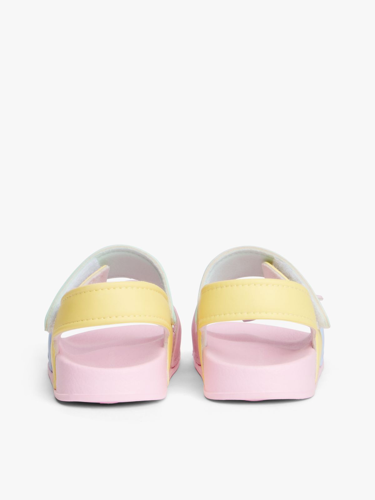 Logo Colour-Blocked Double Strap Sandals — Multi