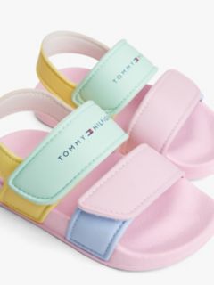 Logo Colour-Blocked Double Strap Sandals — Multi 6