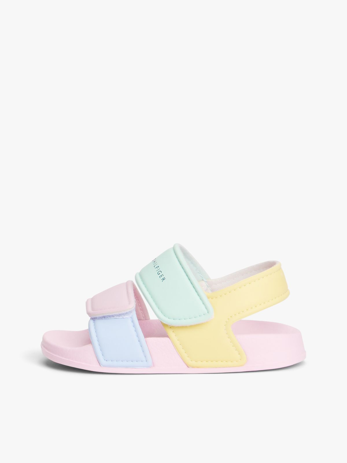 Logo Colour-Blocked Double Strap Sandals — Multi