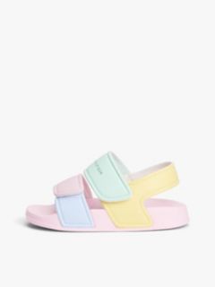 Logo Colour-Blocked Double Strap Sandals — Multi 7