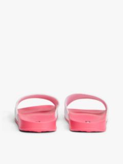 Wavy Flag Contoured Footbed Pool Slides — White 4