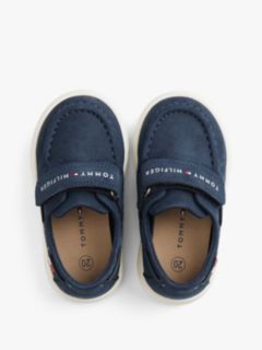Flag Hook And Loop Boat Shoes — Blue 3