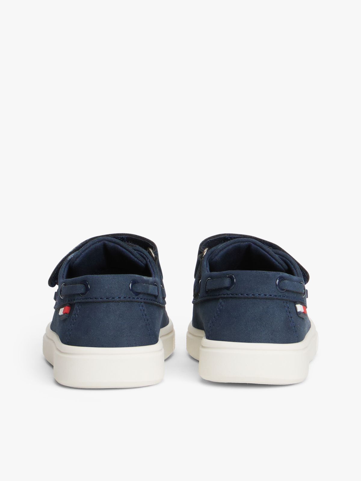Flag Hook And Loop Boat Shoes — Blue
