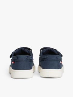 Flag Hook And Loop Boat Shoes — Blue 4