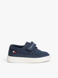 Flag Hook And Loop Boat Shoes — Blue 1