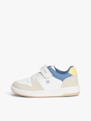 multi colour-pop tonal flag trainers for kids gender inclusive tommy hilfiger