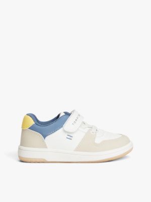 multi colour-pop tonal flag trainers for kids gender inclusive tommy hilfiger