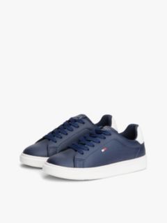 Flag Contrast Heel Trainers — Blue 2