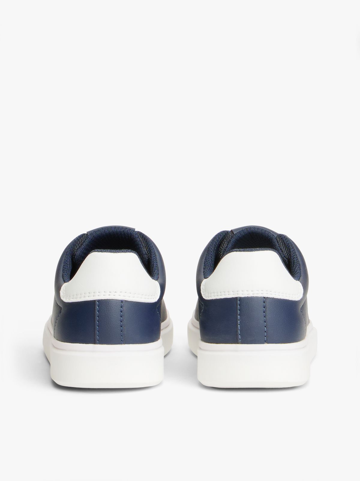 Flag Contrast Heel Trainers — Blue