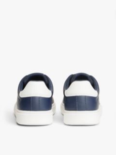 Flag Contrast Heel Trainers — Blue 4