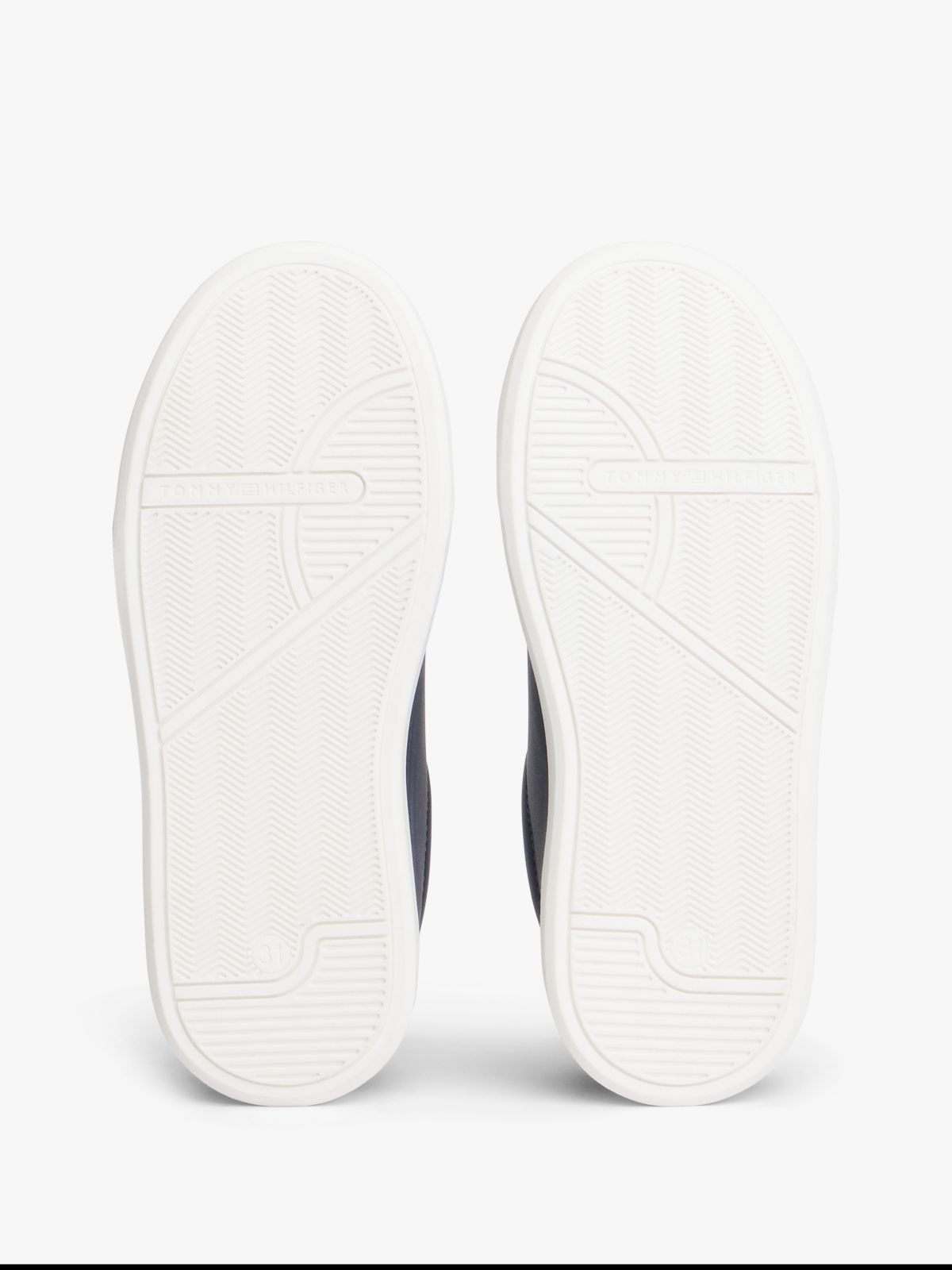 Flag Contrast Heel Trainers — Blue