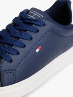 Flag Contrast Heel Trainers — Blue 6